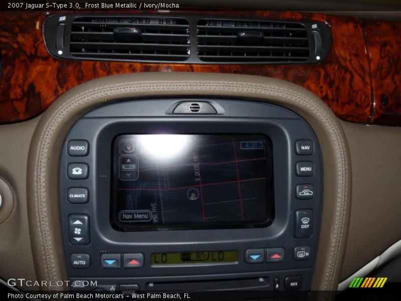 Frost Blue Metallic / Ivory/Mocha 2007 Jaguar S-Type 3.0