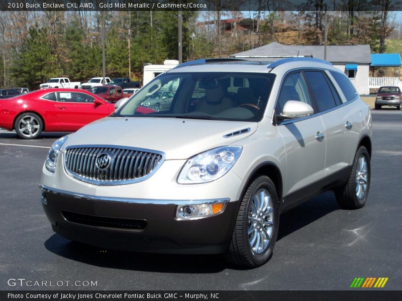 Gold Mist Metallic / Cashmere/Cocoa 2010 Buick Enclave CXL AWD