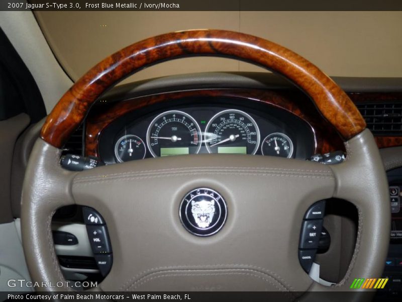 Frost Blue Metallic / Ivory/Mocha 2007 Jaguar S-Type 3.0