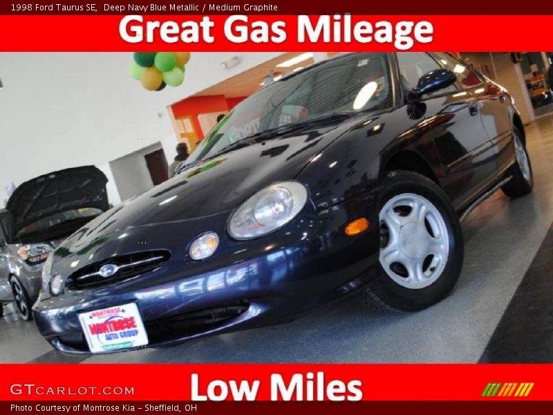 Deep Navy Blue Metallic / Medium Graphite 1998 Ford Taurus SE