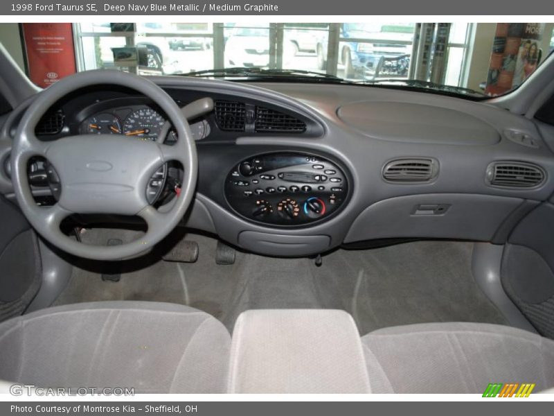 Deep Navy Blue Metallic / Medium Graphite 1998 Ford Taurus SE