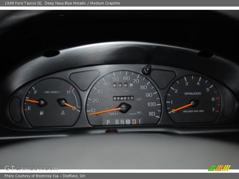 Deep Navy Blue Metallic / Medium Graphite 1998 Ford Taurus SE