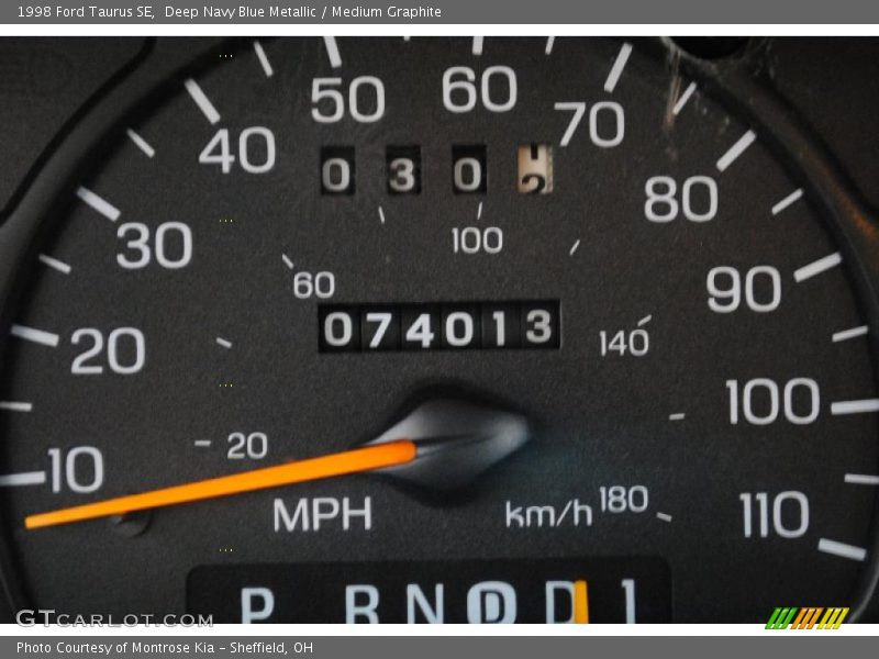 Deep Navy Blue Metallic / Medium Graphite 1998 Ford Taurus SE