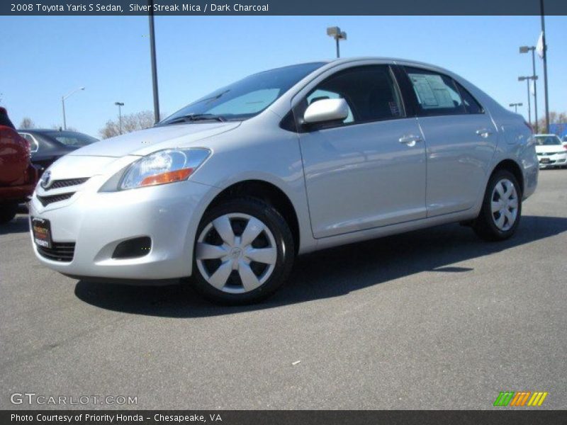 Silver Streak Mica / Dark Charcoal 2008 Toyota Yaris S Sedan