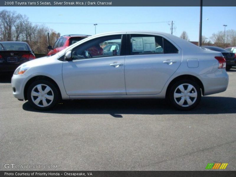 Silver Streak Mica / Dark Charcoal 2008 Toyota Yaris S Sedan