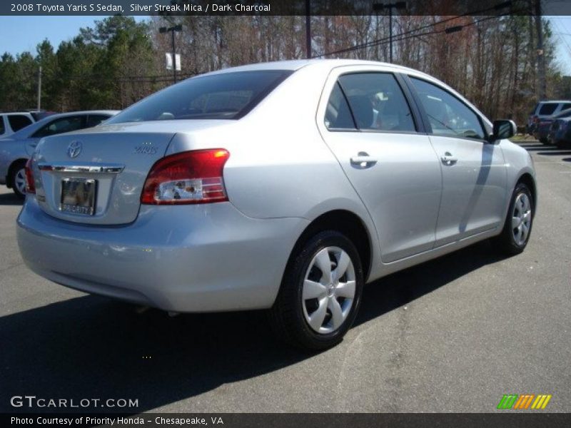 Silver Streak Mica / Dark Charcoal 2008 Toyota Yaris S Sedan