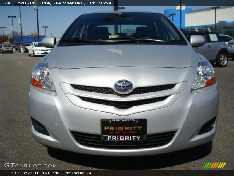 Silver Streak Mica / Dark Charcoal 2008 Toyota Yaris S Sedan