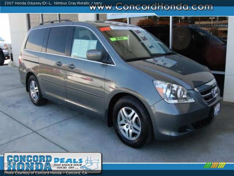 Nimbus Gray Metallic / Ivory 2007 Honda Odyssey EX-L