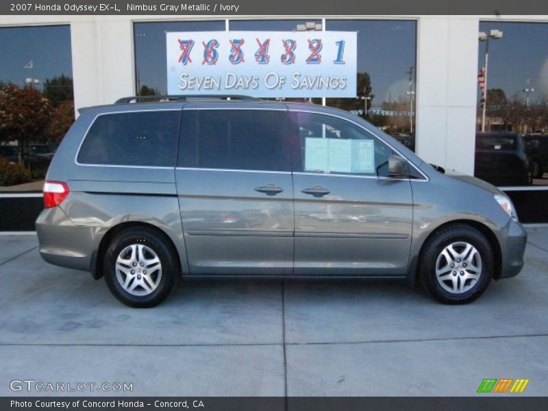 Nimbus Gray Metallic / Ivory 2007 Honda Odyssey EX-L