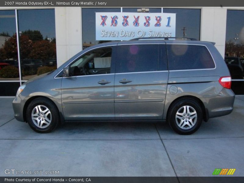 Nimbus Gray Metallic / Ivory 2007 Honda Odyssey EX-L