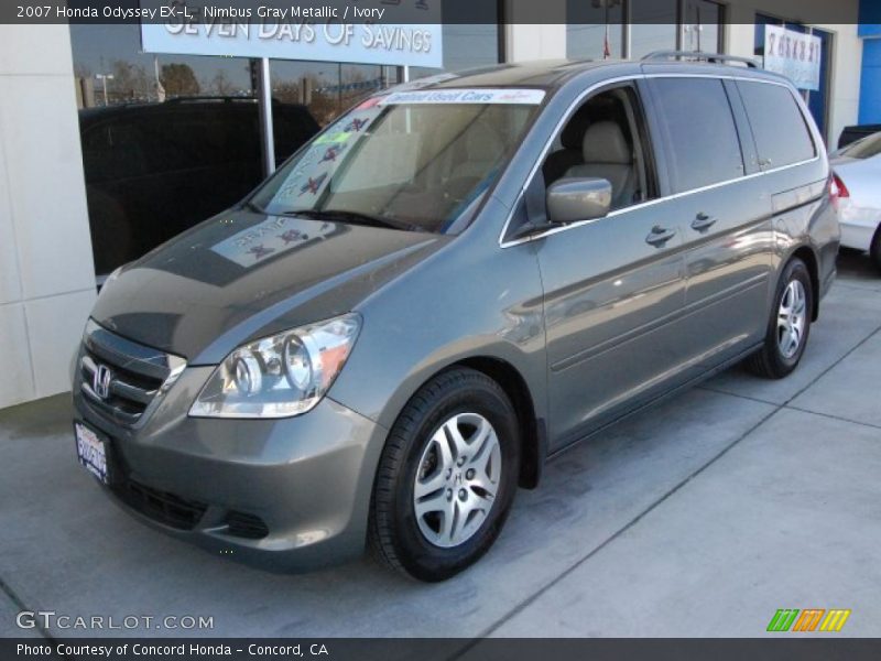 Nimbus Gray Metallic / Ivory 2007 Honda Odyssey EX-L