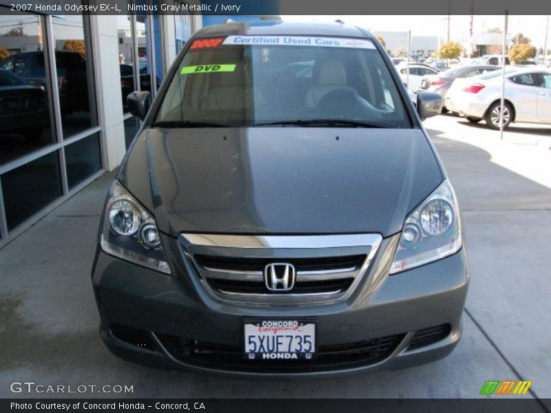 Nimbus Gray Metallic / Ivory 2007 Honda Odyssey EX-L
