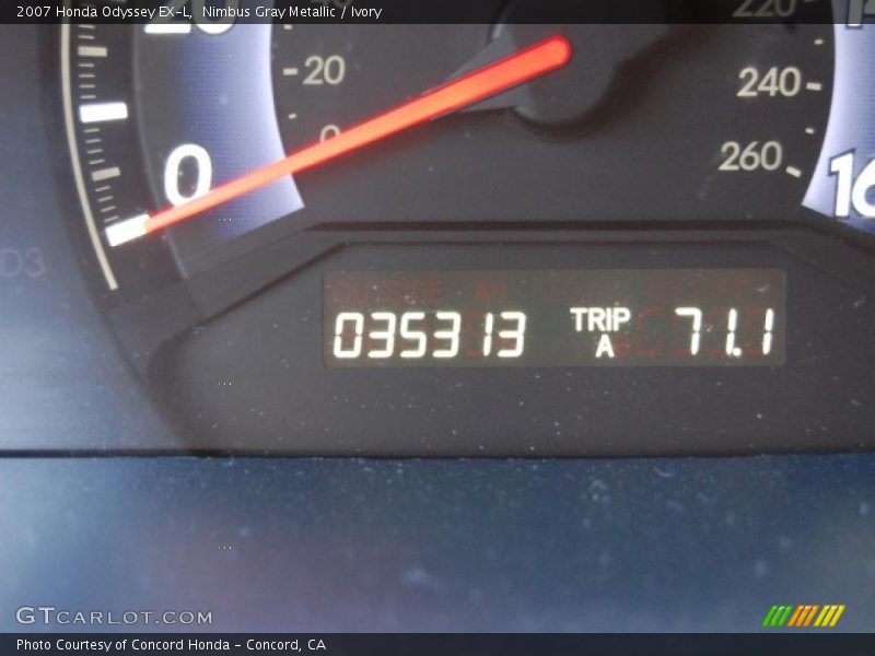 Nimbus Gray Metallic / Ivory 2007 Honda Odyssey EX-L