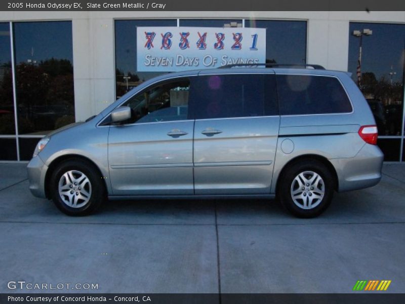 Slate Green Metallic / Gray 2005 Honda Odyssey EX