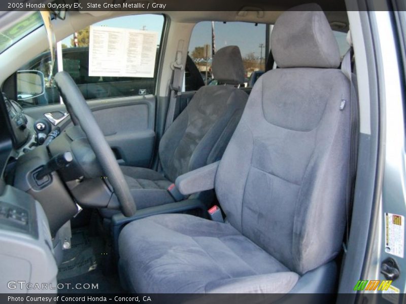 Slate Green Metallic / Gray 2005 Honda Odyssey EX