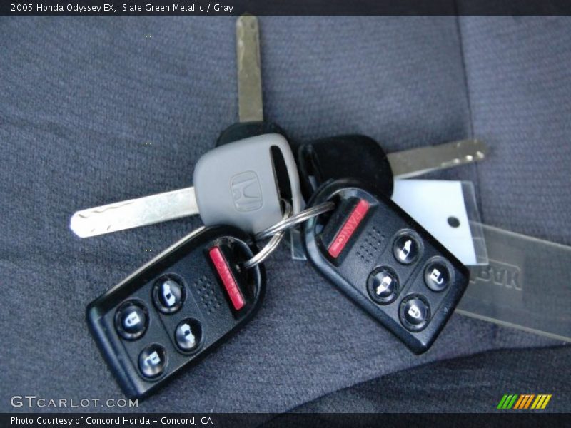 Slate Green Metallic / Gray 2005 Honda Odyssey EX