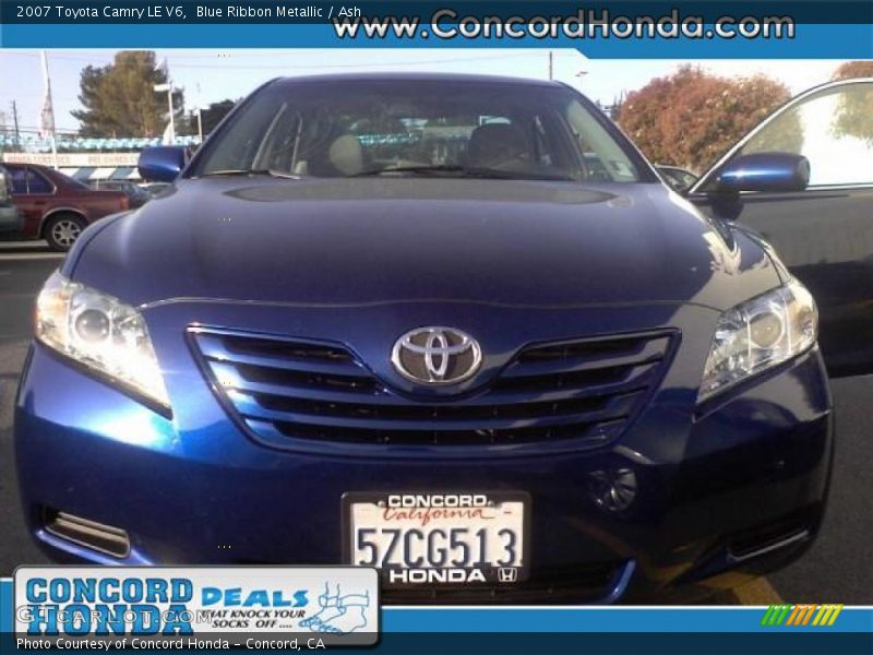 Blue Ribbon Metallic / Ash 2007 Toyota Camry LE V6