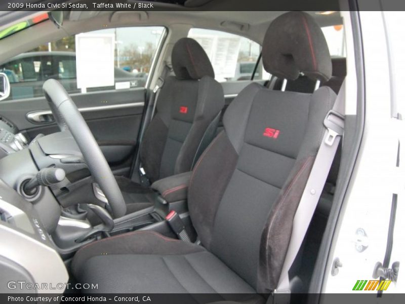 Taffeta White / Black 2009 Honda Civic Si Sedan