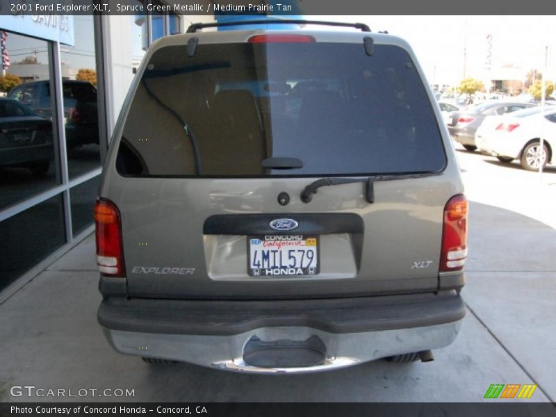 Spruce Green Metallic / Medium Prairie Tan 2001 Ford Explorer XLT