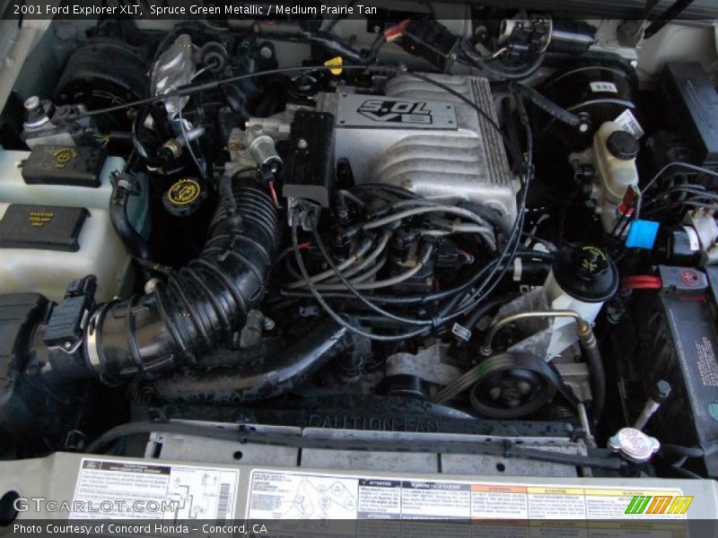 Spruce Green Metallic / Medium Prairie Tan 2001 Ford Explorer XLT