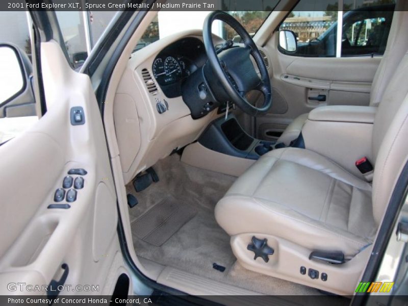 Spruce Green Metallic / Medium Prairie Tan 2001 Ford Explorer XLT