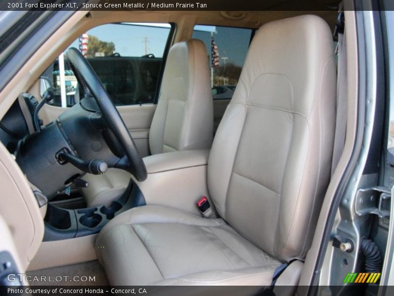 Spruce Green Metallic / Medium Prairie Tan 2001 Ford Explorer XLT
