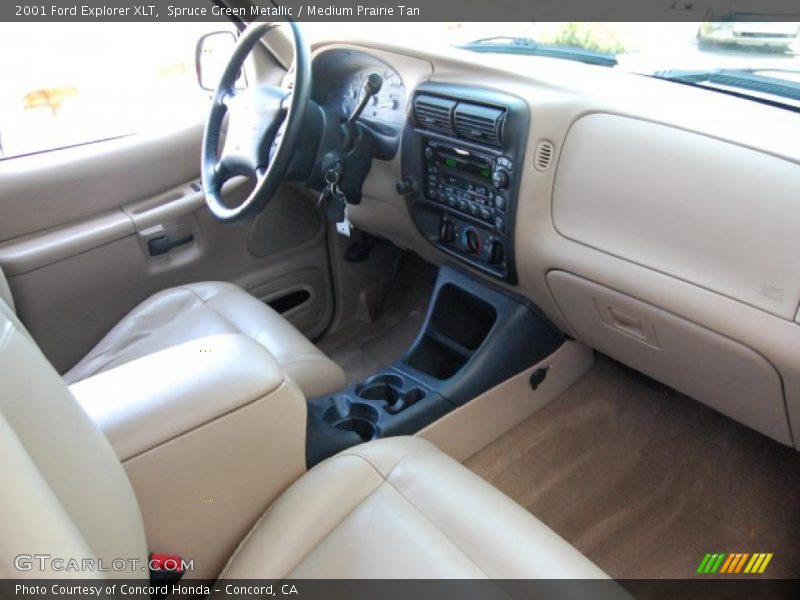 Spruce Green Metallic / Medium Prairie Tan 2001 Ford Explorer XLT