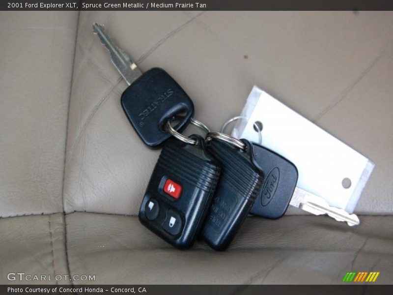 Spruce Green Metallic / Medium Prairie Tan 2001 Ford Explorer XLT