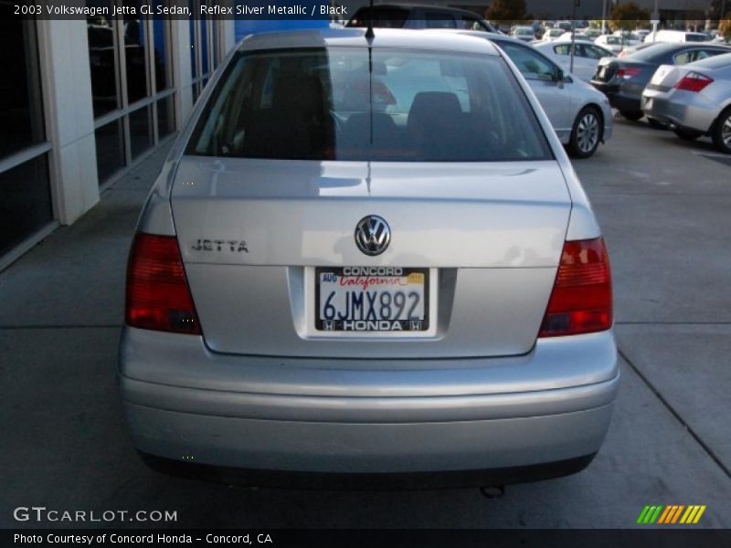 Reflex Silver Metallic / Black 2003 Volkswagen Jetta GL Sedan