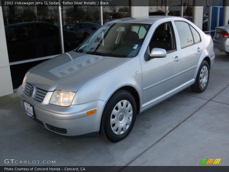 Reflex Silver Metallic / Black 2003 Volkswagen Jetta GL Sedan