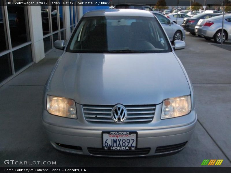 Reflex Silver Metallic / Black 2003 Volkswagen Jetta GL Sedan