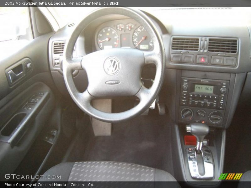 Reflex Silver Metallic / Black 2003 Volkswagen Jetta GL Sedan