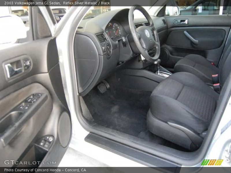 Reflex Silver Metallic / Black 2003 Volkswagen Jetta GL Sedan