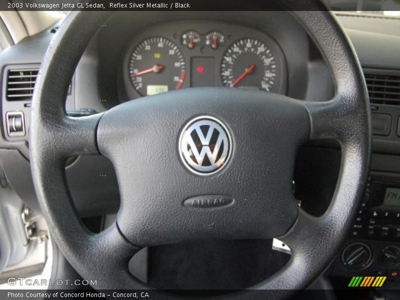 Reflex Silver Metallic / Black 2003 Volkswagen Jetta GL Sedan