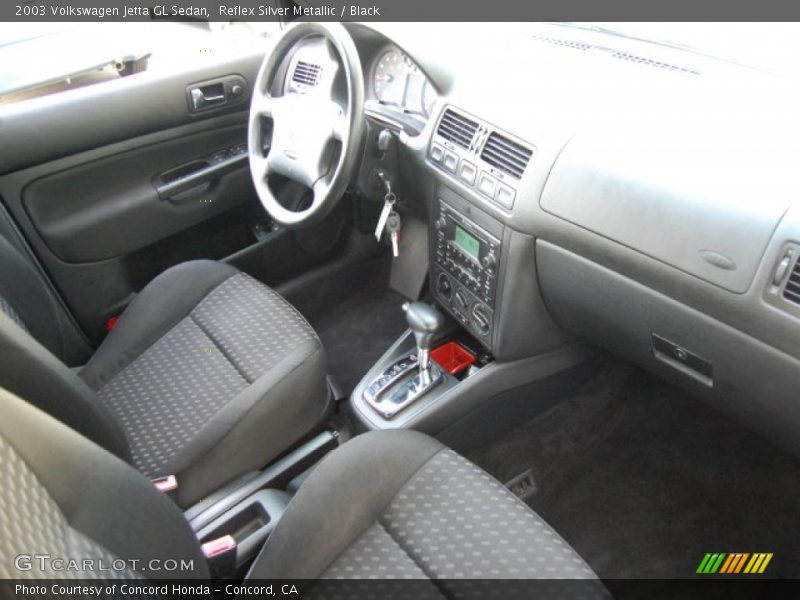Reflex Silver Metallic / Black 2003 Volkswagen Jetta GL Sedan
