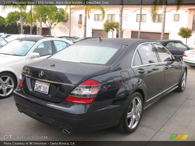 Black Opal Metallic / Grey/Dark Grey 2007 Mercedes-Benz S 550 Sedan