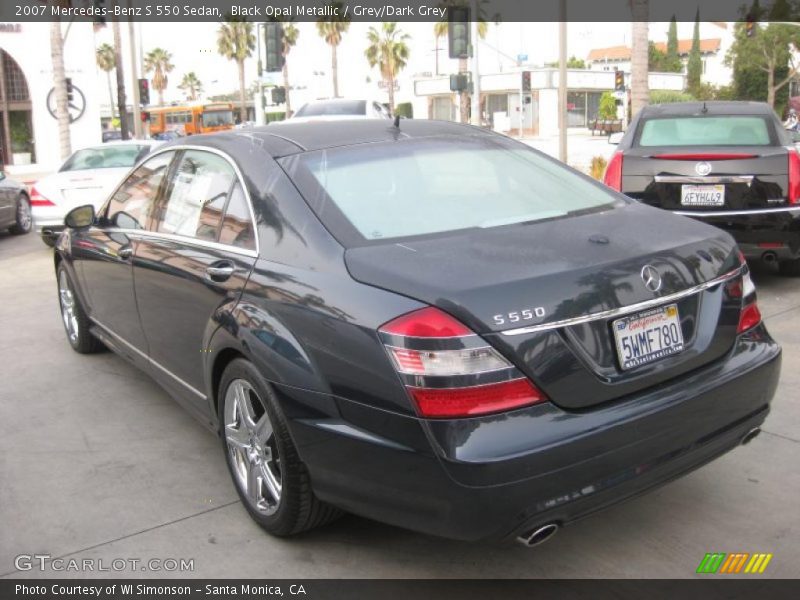 Black Opal Metallic / Grey/Dark Grey 2007 Mercedes-Benz S 550 Sedan