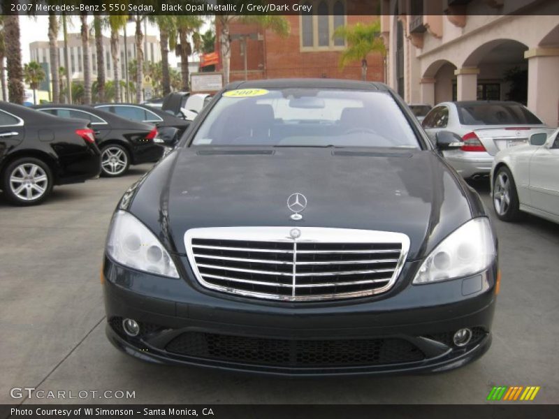 Black Opal Metallic / Grey/Dark Grey 2007 Mercedes-Benz S 550 Sedan