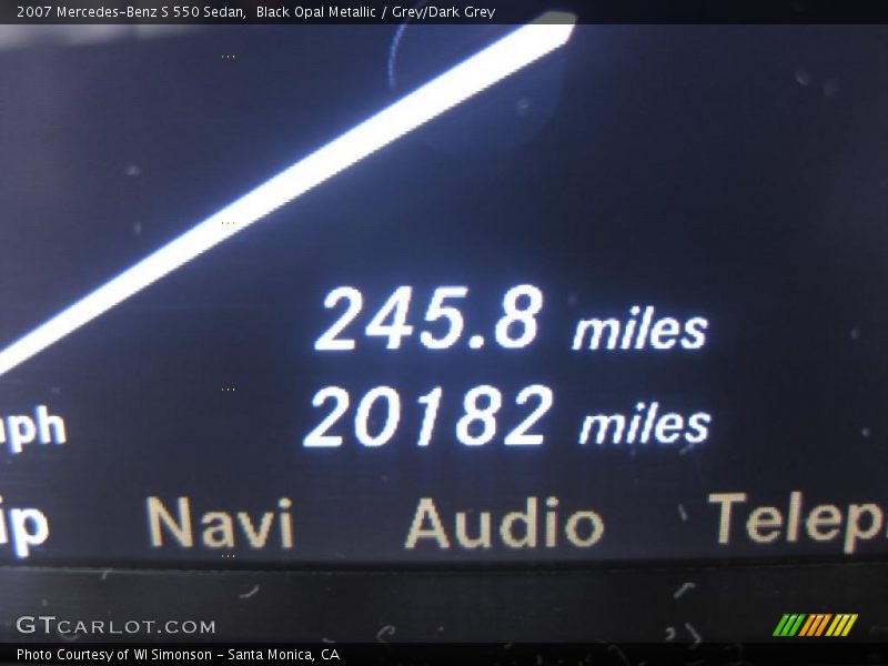 Black Opal Metallic / Grey/Dark Grey 2007 Mercedes-Benz S 550 Sedan