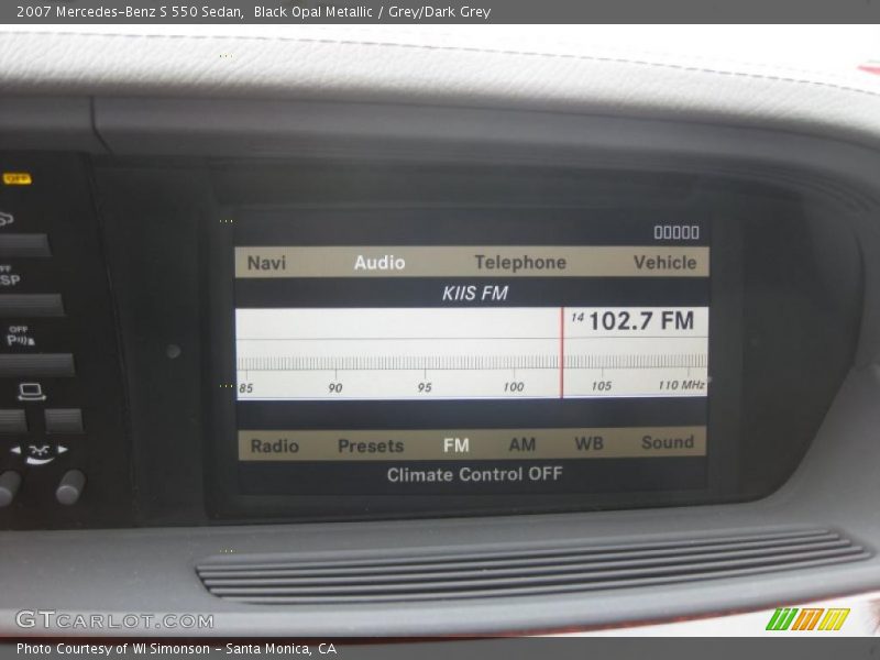 Black Opal Metallic / Grey/Dark Grey 2007 Mercedes-Benz S 550 Sedan