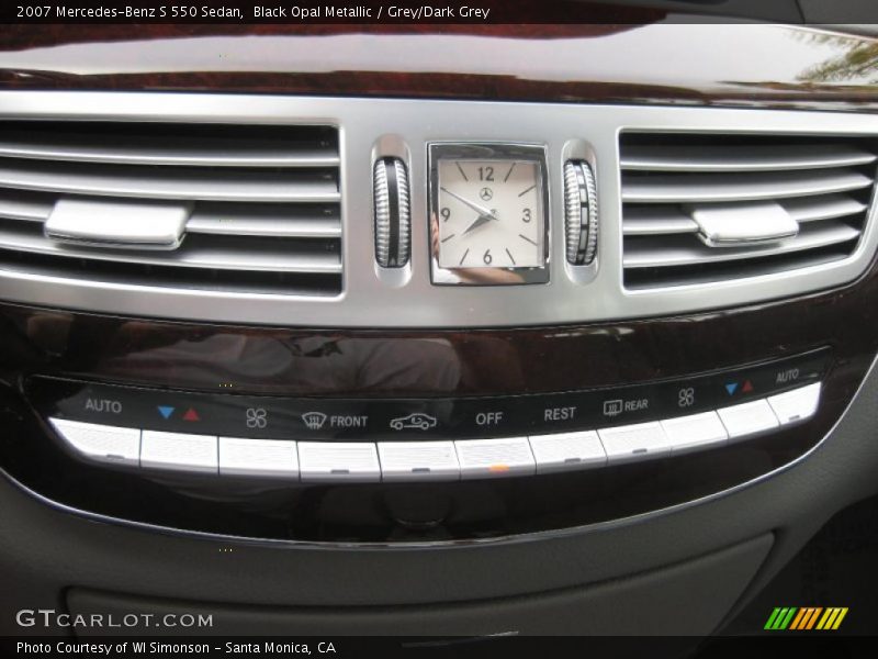 Black Opal Metallic / Grey/Dark Grey 2007 Mercedes-Benz S 550 Sedan