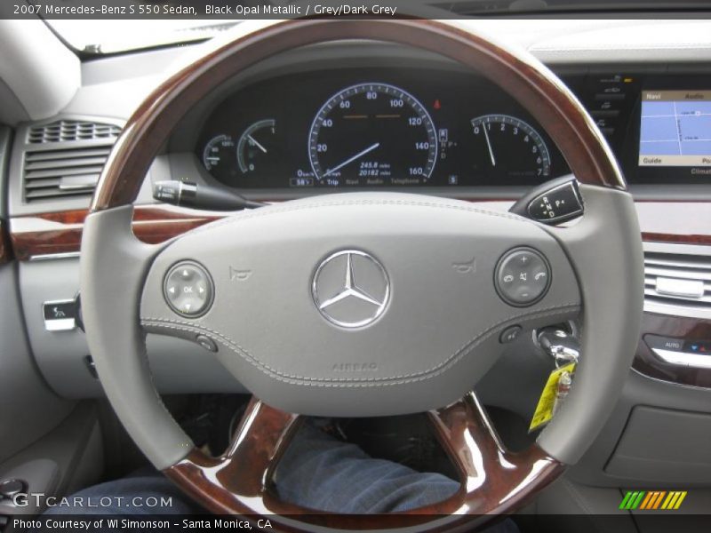 Black Opal Metallic / Grey/Dark Grey 2007 Mercedes-Benz S 550 Sedan