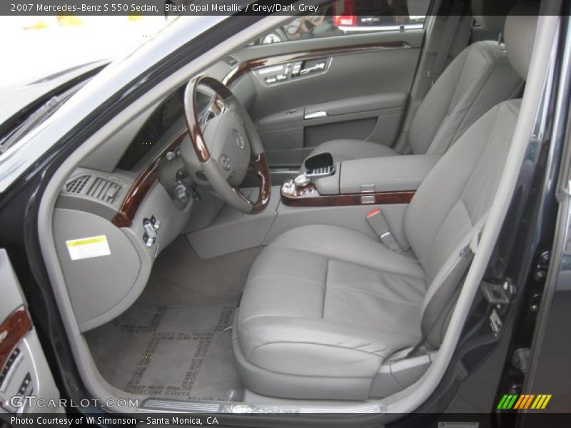 Black Opal Metallic / Grey/Dark Grey 2007 Mercedes-Benz S 550 Sedan