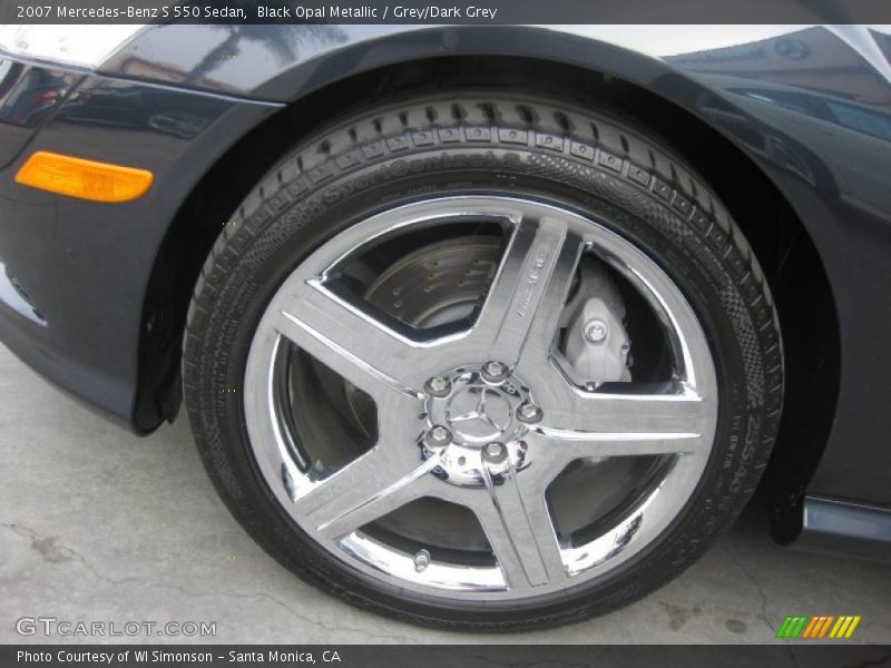 Black Opal Metallic / Grey/Dark Grey 2007 Mercedes-Benz S 550 Sedan