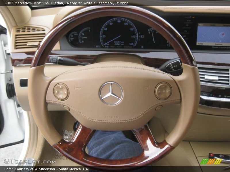 Alabaster White / Cashmere/Savanna 2007 Mercedes-Benz S 550 Sedan