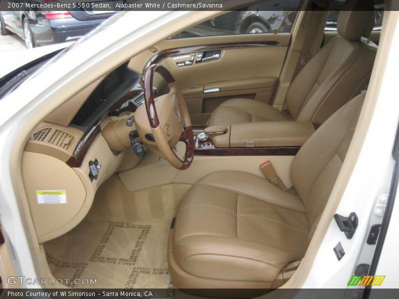Alabaster White / Cashmere/Savanna 2007 Mercedes-Benz S 550 Sedan