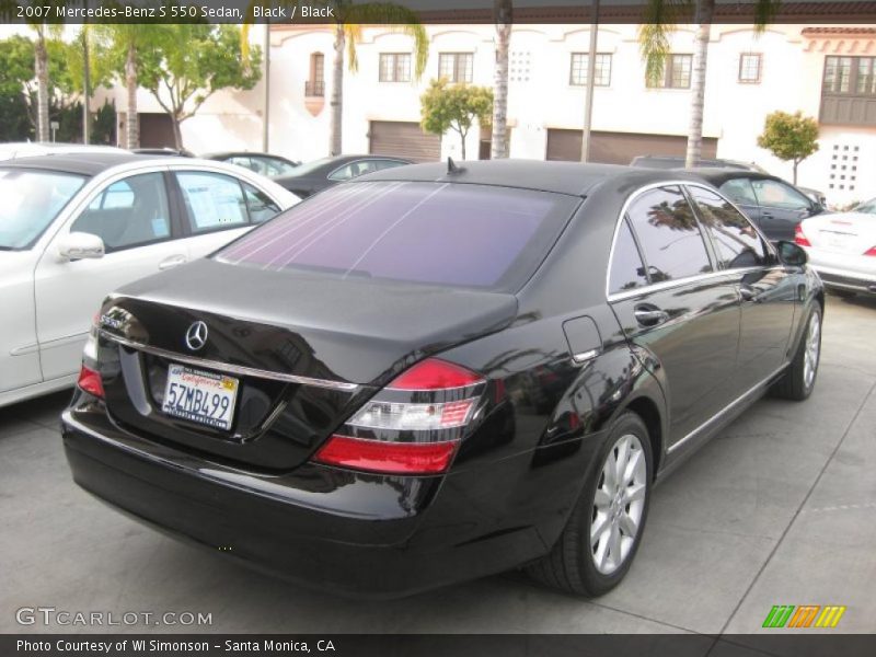 Black / Black 2007 Mercedes-Benz S 550 Sedan