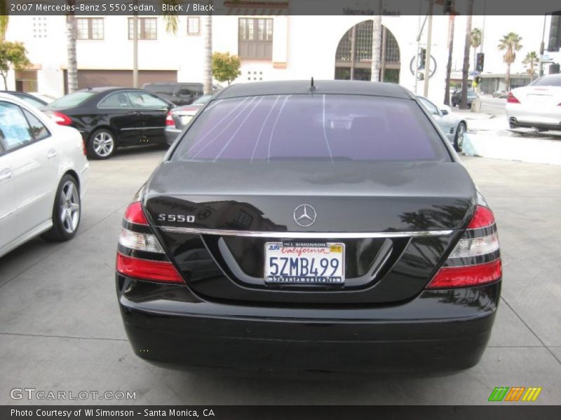 Black / Black 2007 Mercedes-Benz S 550 Sedan