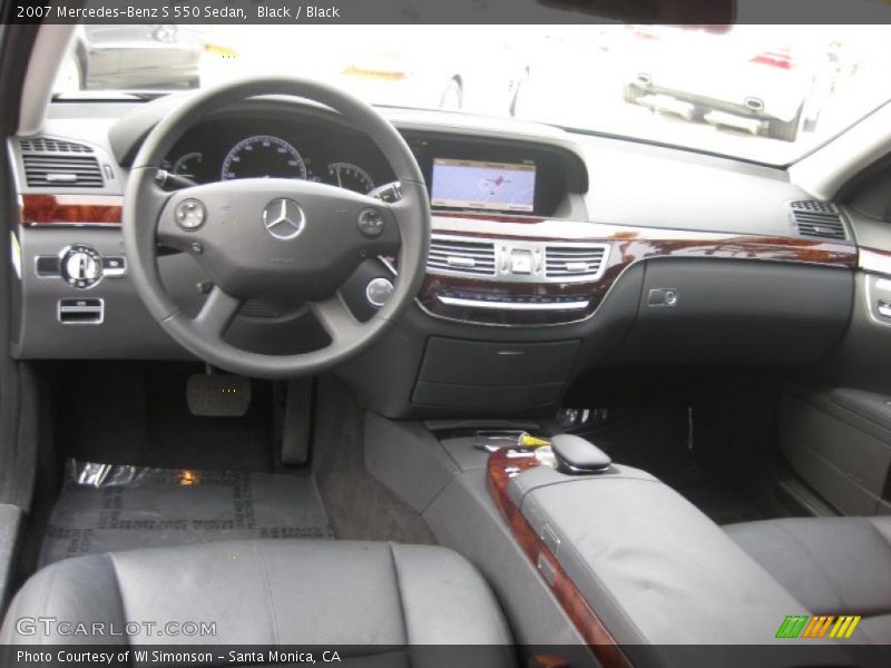 Black / Black 2007 Mercedes-Benz S 550 Sedan