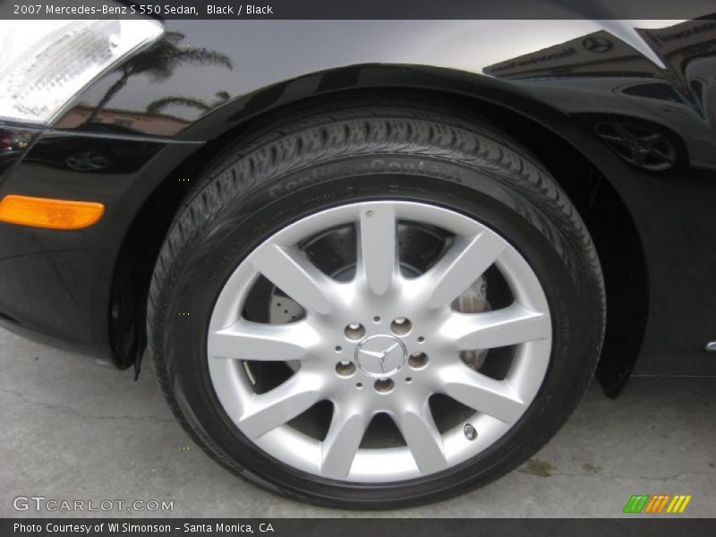 Black / Black 2007 Mercedes-Benz S 550 Sedan